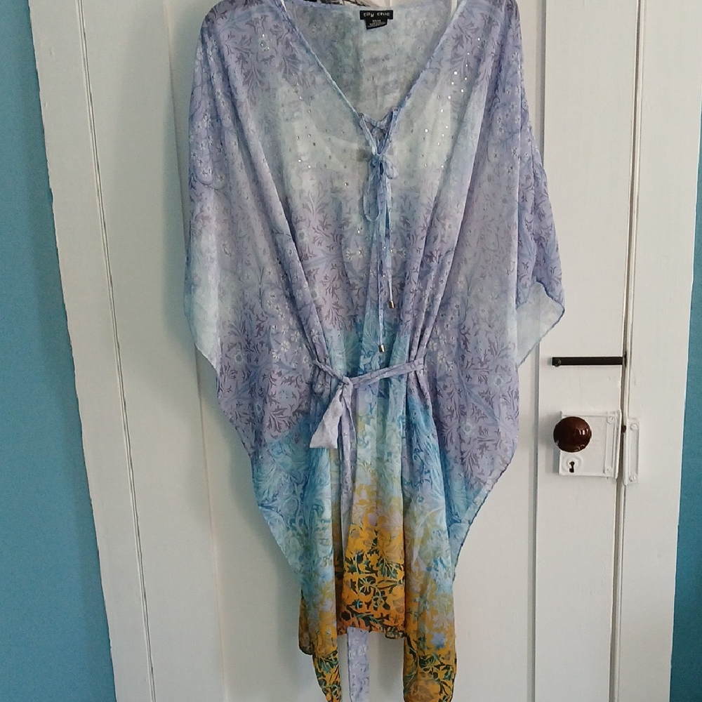 Multicolor Floral Kaftan Dress